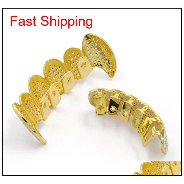 hip hop grillz luxury glaring zircon micro pave dental grills 2019 fashion men women 18k gold plated teeth brace 2-p jllwki dh_garden, Black
hip hop grillz luxury glaring zircon micro pave dental grills 2019 fashion men women 18k gold plated teeth brace 2-p jllwki dh_garden, Black