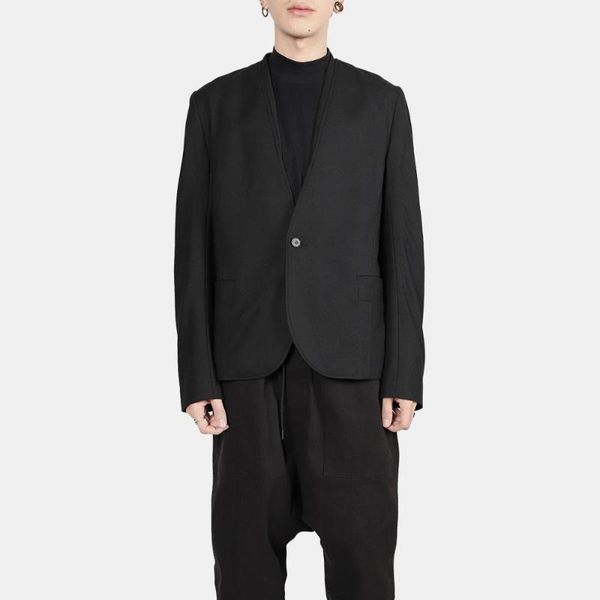 s-6xl 2020 new men clothing hair stylist collarless blazer suit plus size stage costumes1, White;black
s-6xl 2020 new men clothing hair stylist collarless blazer suit plus size stage costumes1, White;black