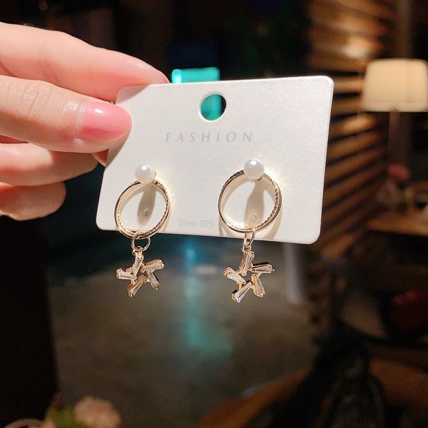 925 silver circle zircon pentagram earrings 2020 new sense of quality fashion trending earrings yiwu wholesale, Golden
925 silver circle zircon pentagram earrings 2020 new sense of quality fashion trending earrings yiwu wholesale, Golden