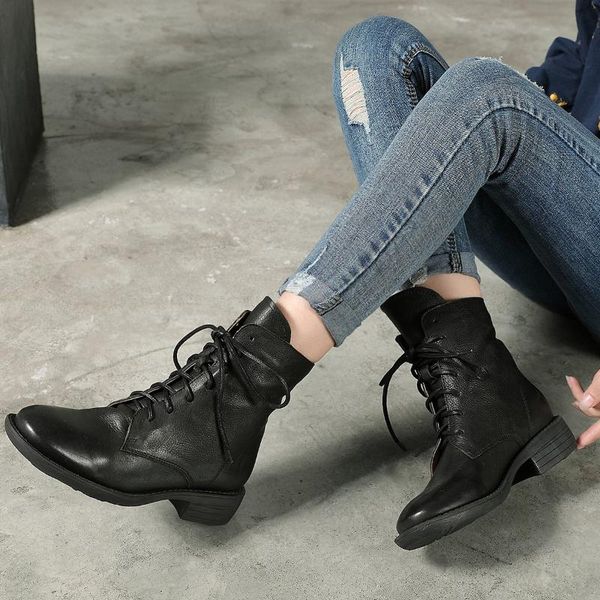 2021 winter boots handmade genuine leather lace-up combat boots retro chunky ankle black/coffee
2021 winter boots handmade genuine leather lace-up combat boots retro chunky ankle black/coffee