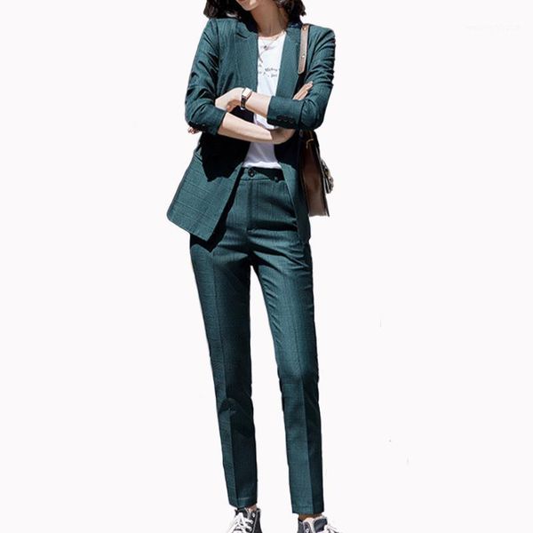 women's two piece pants business suit women's formal wear collar long sleeves plaid slim fit trousers zipper fashionable temperame, White
women's two piece pants business suit women's formal wear collar long sleeves plaid slim fit trousers zipper fashionable temperame, White