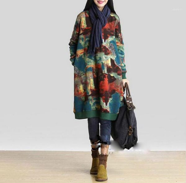 wholesale- spring women long hoodies dress long sleeve o-neck print loose vintage hoodie cotton pullover sudaderas mujer 2017 moletom1, Black
wholesale- spring women long hoodies dress long sleeve o-neck print loose vintage hoodie cotton pullover sudaderas mujer 2017 moletom1, Black