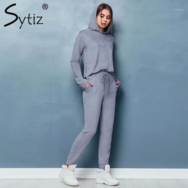 sytiz suede solid set 2017 winter autumn casual o-ncek elastic waist long sleeve pullover long pants new arrivals1, White
sytiz suede solid set 2017 winter autumn casual o-ncek elastic waist long sleeve pullover long pants new arrivals1, White