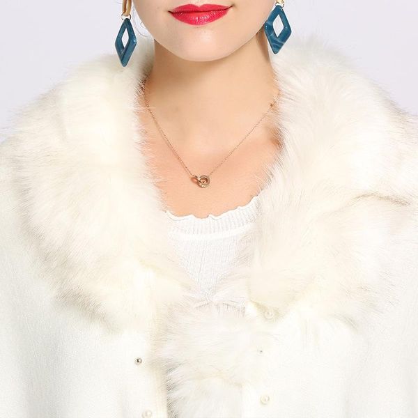 2018 новая мода зима теплая пончо для женщин ladies сгущаться pearl soft solid шали и палантины пальто меха шея длинная кисточкой jllldc, Blue;gray