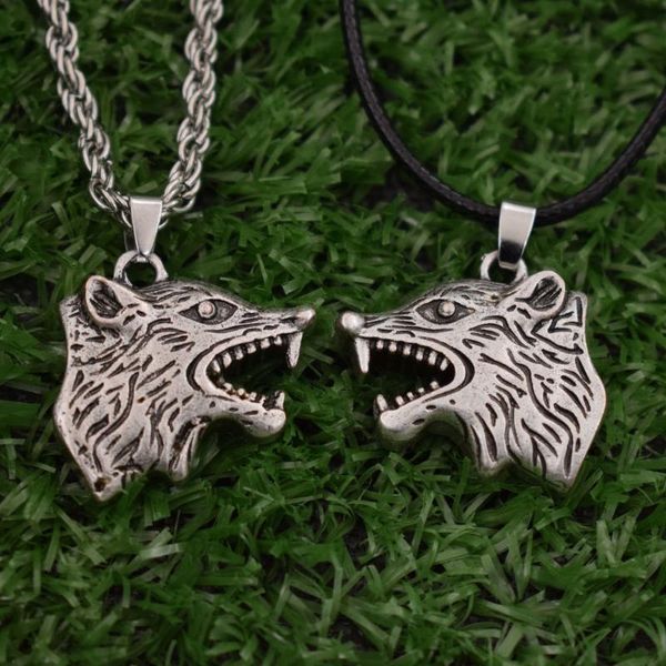 chains couple viking wolf head necklace jewel celtics pagan jewelry asatru iceland, Silver
chains couple viking wolf head necklace jewel celtics pagan jewelry asatru iceland, Silver