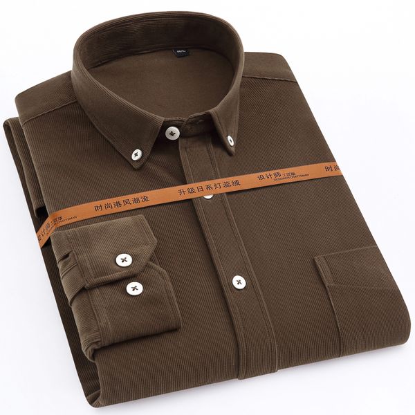 men's button-down long sleeve vintage corduroy shirt single patch pocket standard-fit autumn comfortable outerwear casual shirts 1022, White;black
men's button-down long sleeve vintage corduroy shirt single patch pocket standard-fit autumn comfortable outerwear casual shirts 1022, White;black