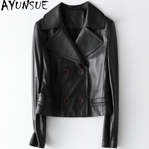 women's leather & faux ayunsue jacket short 100% sheepskin coat female autumn fashion genuine jackets women slim fit 20-tzy-4a, Black
women's leather & faux ayunsue jacket short 100% sheepskin coat female autumn fashion genuine jackets women slim fit 20-tzy-4a, Black