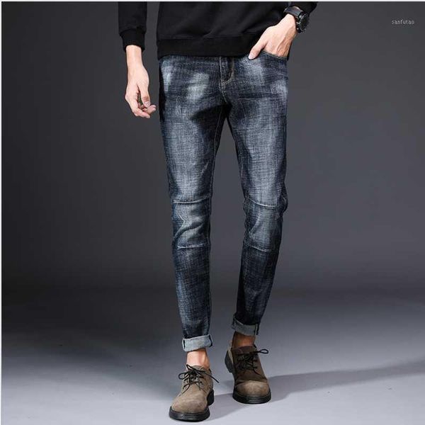 2020men's black skinny jeans spring and autumn solid color slim jeans trousers men's cotton elastic long size1, Blue
2020men's black skinny jeans spring and autumn solid color slim jeans trousers men's cotton elastic long size1, Blue