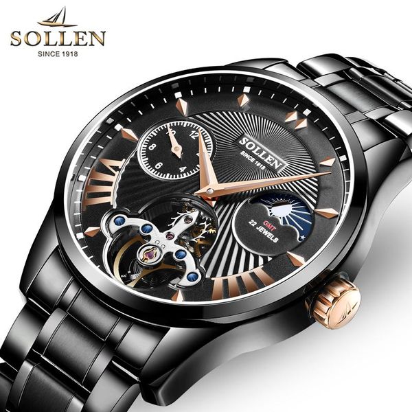 wristwatches sollen brand men watches automatic mechanical watch tourbillon sport clock casual business retro wristwatch relojes hombre, Slivery;brown
wristwatches sollen brand men watches automatic mechanical watch tourbillon sport clock casual business retro wristwatch relojes hombre, Slivery;brown
