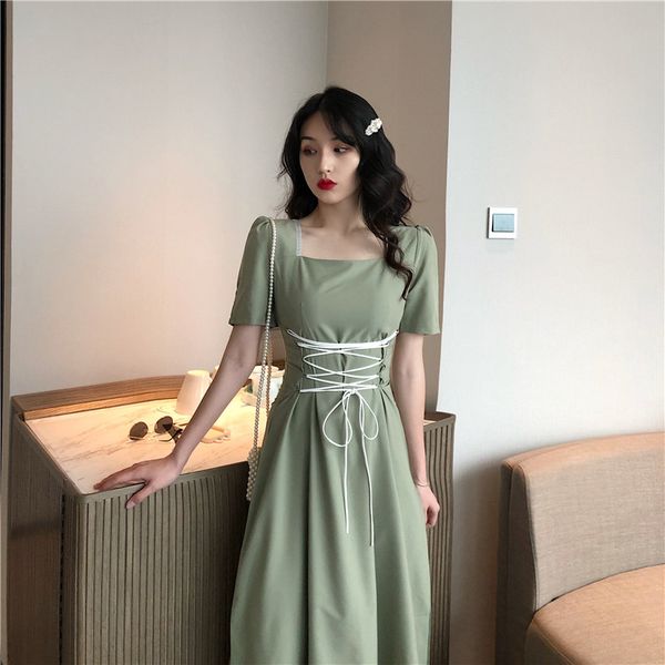 2021 New Back Dressed with a Square Neck Nwomen Elegant Lace Up Skinny Mid-length Women's High Waist Black Dress AC3W, Black;gray
2021 New Back Dressed with a Square Neck Nwomen Elegant Lace Up Skinny Mid-length Women's High Waist Black Dress AC3W, Black;gray