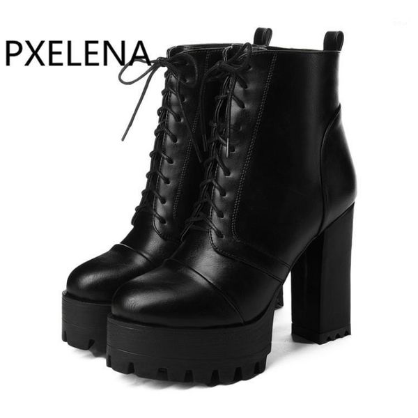 pxelena retro motorcycle biker ankle boots women lace up chunky block high heels platform gothic boots punk rock ladies shoes1, Black
pxelena retro motorcycle biker ankle boots women lace up chunky block high heels platform gothic boots punk rock ladies shoes1, Black