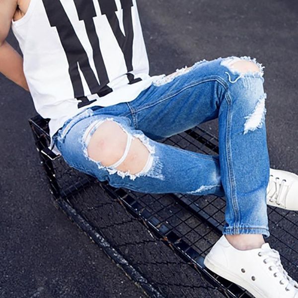 summer big hole scraping slim nine points men's jeans trousers feet pants korean version of the trend large size 9 pants goth, Blue
summer big hole scraping slim nine points men's jeans trousers feet pants korean version of the trend large size 9 pants goth, Blue