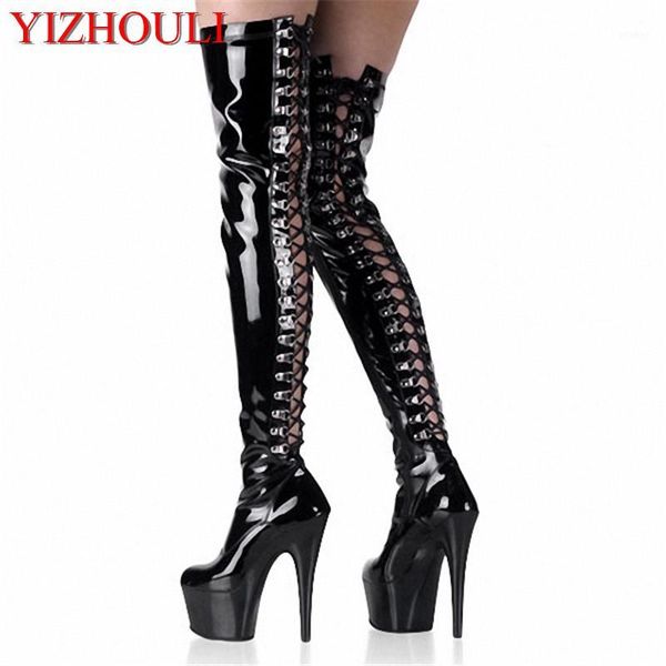 6 inches above knee and thigh high boots cross gladiator boots 15 cm high heels for women, club pole dancing1, Black
6 inches above knee and thigh high boots cross gladiator boots 15 cm high heels for women, club pole dancing1, Black