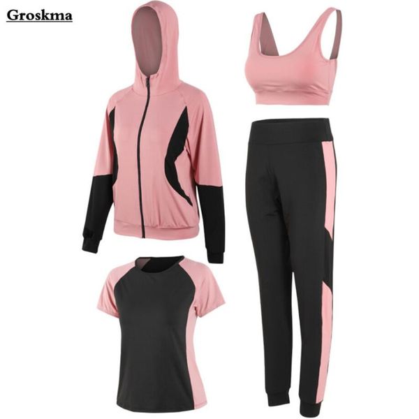 hooded coats+bra+t shirt+pants women yoga 4 piece set fitness gym quick dry outdoor sportswear running clothing training, White;red
hooded coats+bra+t shirt+pants women yoga 4 piece set fitness gym quick dry outdoor sportswear running clothing training, White;red