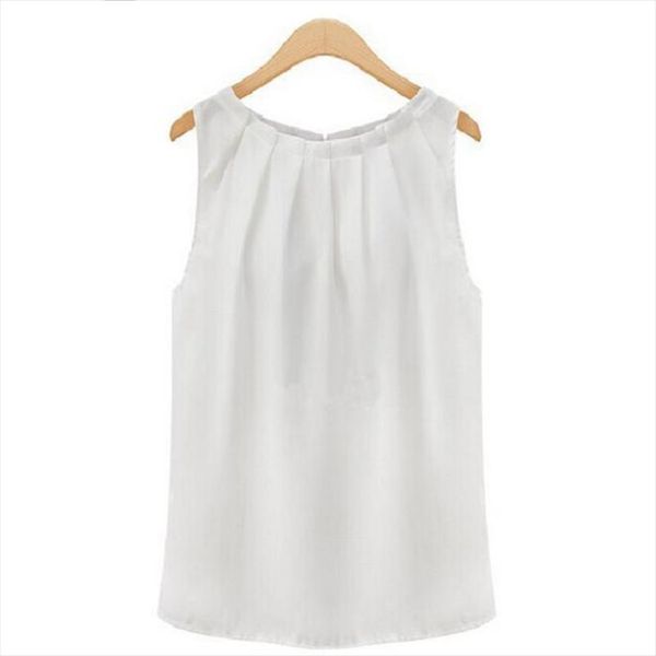 wtempo women fashion sleeveless chiffon o neck short blouse vest elegant solid lady casual clothing tank shirt 30, White
wtempo women fashion sleeveless chiffon o neck short blouse vest elegant solid lady casual clothing tank shirt 30, White