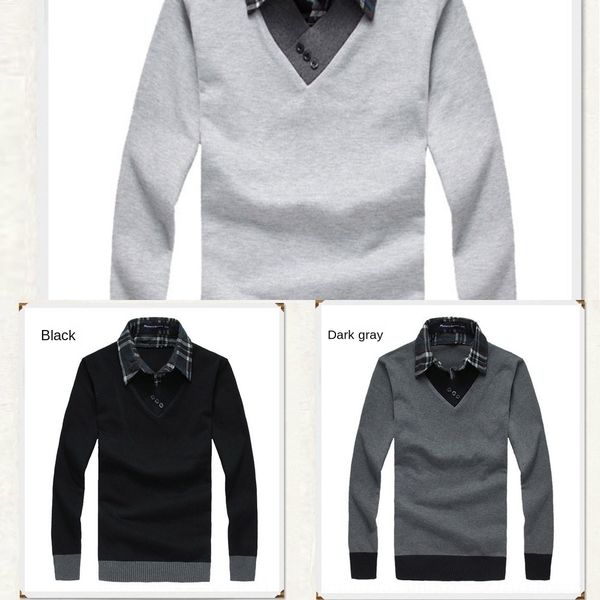 fjwvk autumn new fake two-piece shirt collar korean sweater sweater slim shirt men's 9htq4 men's, Blue
fjwvk autumn new fake two-piece shirt collar korean sweater sweater slim shirt men's 9htq4 men's, Blue