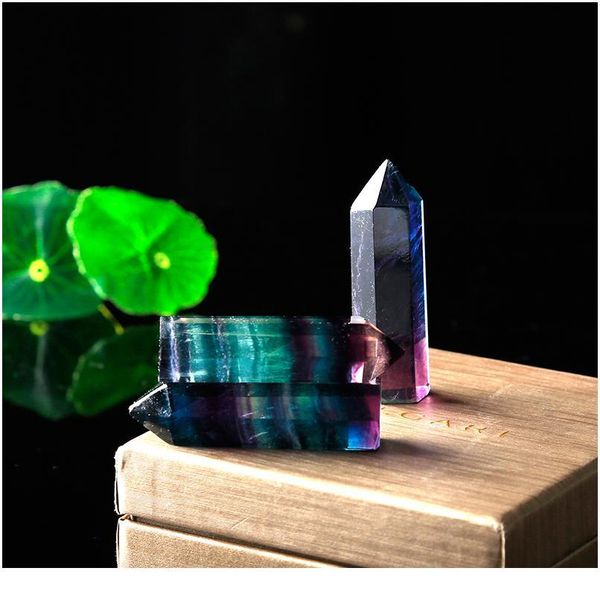 1pc natural colored fluorspar hexagonal crystal point home mineral nordic shelf home decoracion hogar mode qylcbr, Black
1pc natural colored fluorspar hexagonal crystal point home mineral nordic shelf home decoracion hogar mode qylcbr, Black