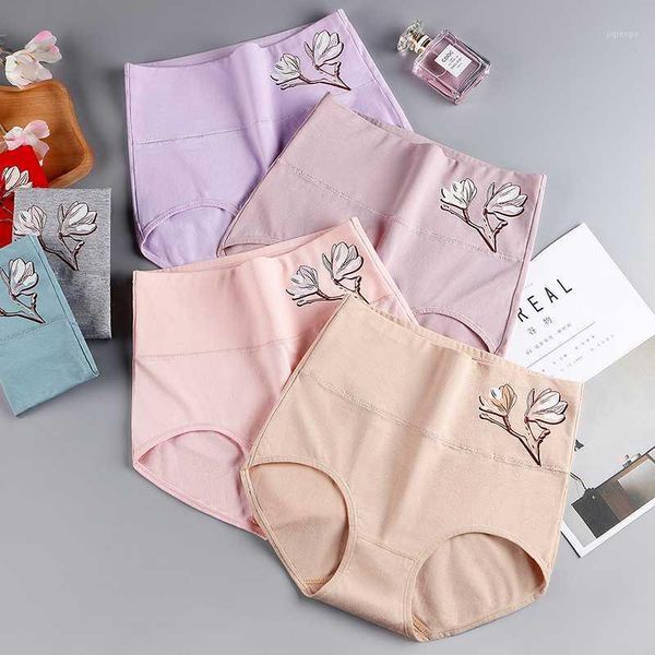 women's panties cotton high-waist women's printed lady underwear abdomen briefs1, Black;pink
women's panties cotton high-waist women's printed lady underwear abdomen briefs1, Black;pink
