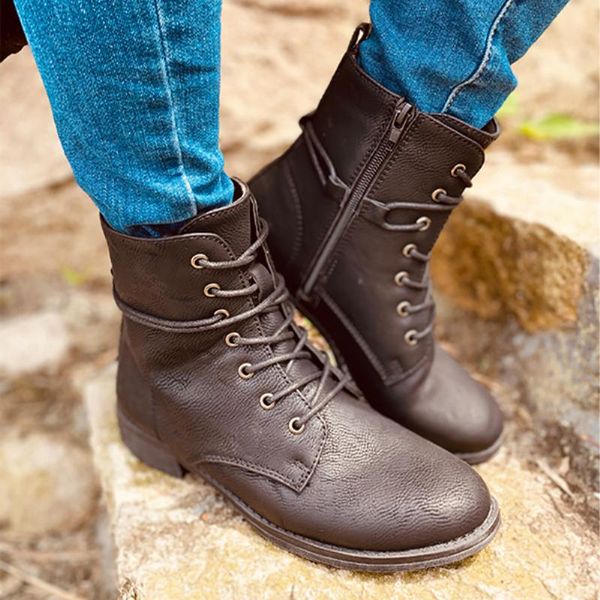 узелок сапоги на молнию плоских ботильоны женщины army combat для женщин 2020 нового дамы кожи мотоцикл обуви, Black
узелок сапоги на молнию плоских ботильоны женщины army combat для женщин 2020 нового дамы кожи мотоцикл обуви, Black