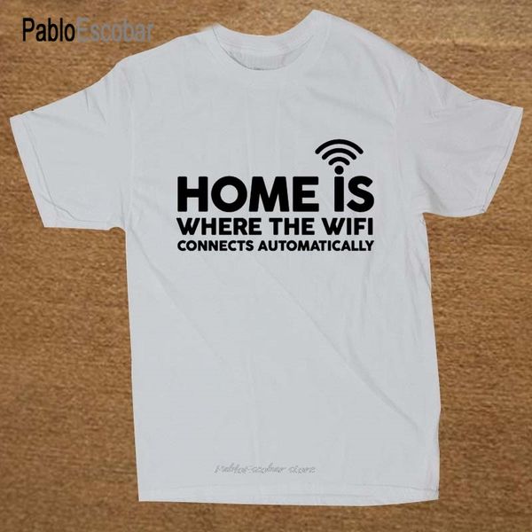 home is where the wifi funny printed slogan novelty gift idea mens geek hoodie designers t shirts sweatshirt