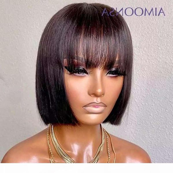 bang short bob human hair wigs straight front fringe 13x4 lace frontal wig peruvian remy 130% density, Black;brown
bang short bob human hair wigs straight front fringe 13x4 lace frontal wig peruvian remy 130% density, Black;brown