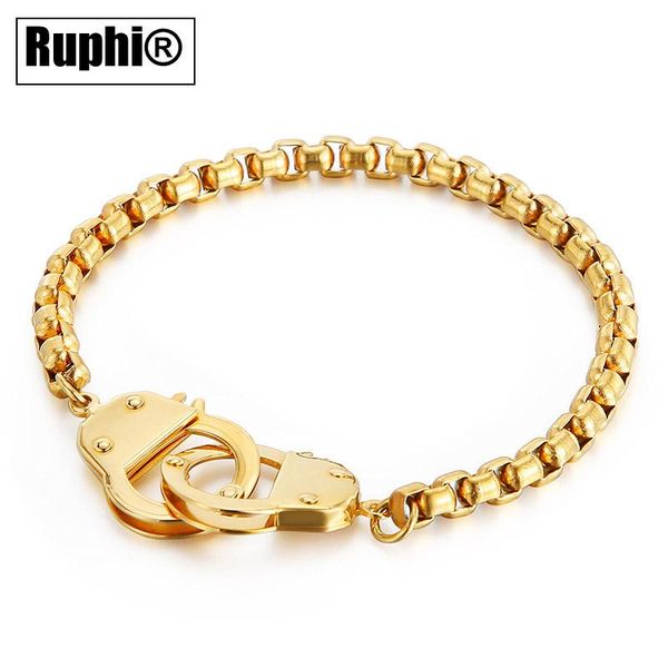 charm bracelets handcuffs bracelet stainless steel hand chain ornament gifts for couples men and women hip hop punk jewelry accessory, Golden;silver
charm bracelets handcuffs bracelet stainless steel hand chain ornament gifts for couples men and women hip hop punk jewelry accessory, Golden;silver