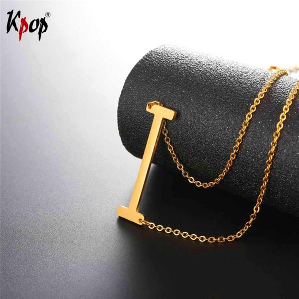 pendant necklaces kpop stainless steel letter i with chain choker gold/black color for man/woman clavicle necklace jewelry p2610, Silver
pendant necklaces kpop stainless steel letter i with chain choker gold/black color for man/woman clavicle necklace jewelry p2610, Silver
