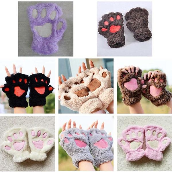 women fashion cute cat claw plush mittens warm soft plush short fingerless fluffy bear cat gloves costume half finger, Blue;gray
women fashion cute cat claw plush mittens warm soft plush short fingerless fluffy bear cat gloves costume half finger, Blue;gray