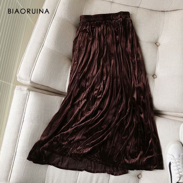 biaoruina women's fashion velour elastic high waist elegant long skirt autumn winter ladies vintage pleated skrits y1214, Black
biaoruina women's fashion velour elastic high waist elegant long skirt autumn winter ladies vintage pleated skrits y1214, Black