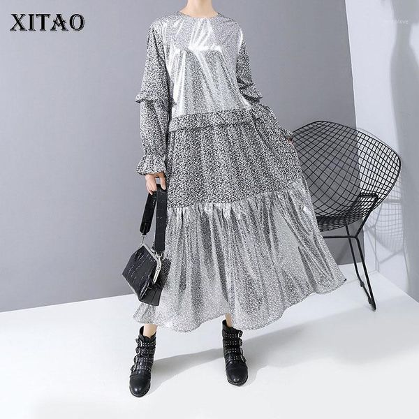 xitao 2020 early spring new women dress round neck lotus leaf long sleeve floral dress elegant plus size streetwear dmy23511, Black;gray
xitao 2020 early spring new women dress round neck lotus leaf long sleeve floral dress elegant plus size streetwear dmy23511, Black;gray