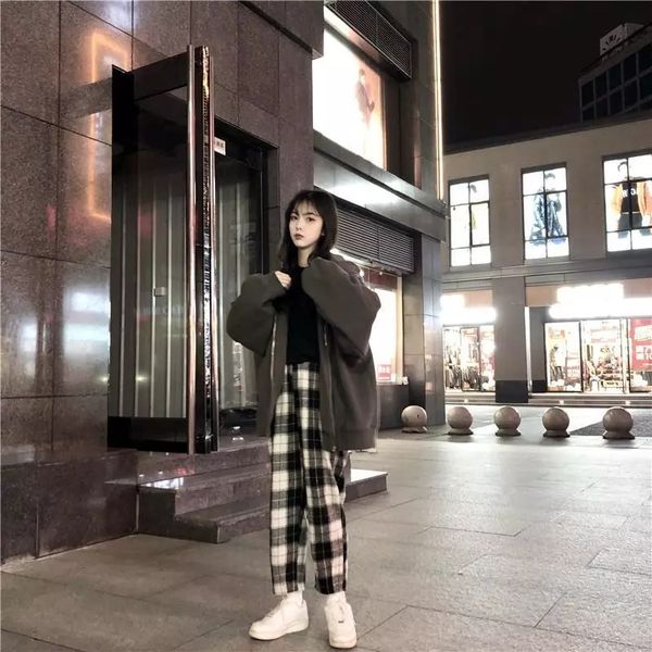 harajuku plaid pants for women trousers streetwear woman harem pants autumn ladies causal pants plus size, Black;white
harajuku plaid pants for women trousers streetwear woman harem pants autumn ladies causal pants plus size, Black;white