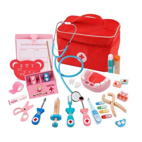 children doctor toy set pretend play kids toys portable cloth suitcase medical kit kids doctora juguetes educational role play y200428
children doctor toy set pretend play kids toys portable cloth suitcase medical kit kids doctora juguetes educational role play y200428