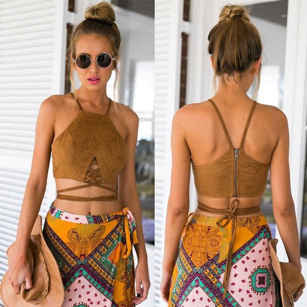 fashion summer suede casual women bandage v-neck vest sleeveless back zipper tank t-shirt cami1, White
fashion summer suede casual women bandage v-neck vest sleeveless back zipper tank t-shirt cami1, White