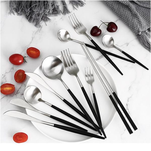 black silver cutlery set noble kitchen tableware restaurant upscale western tableware steak knife fork coffee spoon bbynxf
black silver cutlery set noble kitchen tableware restaurant upscale western tableware steak knife fork coffee spoon bbynxf
