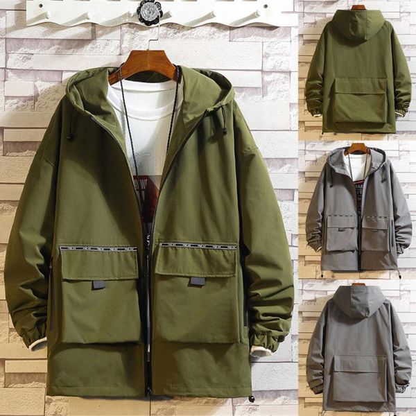 men's trench coats 2021 jackets hooded casual zipper sweatshirts male tracksuit fashion jacket mens clothing outerwear, Tan;black
men's trench coats 2021 jackets hooded casual zipper sweatshirts male tracksuit fashion jacket mens clothing outerwear, Tan;black