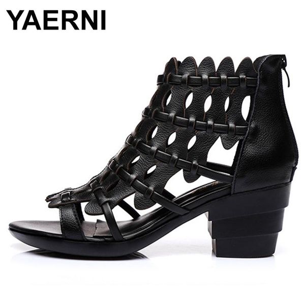 dress shoes yaerni2021 european and american style retro genuine leather thick heel women sandals soft gladiator ladies summer, Black
dress shoes yaerni2021 european and american style retro genuine leather thick heel women sandals soft gladiator ladies summer, Black