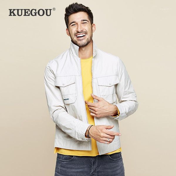 men's jackets kuegou spring autumn tooling coat apricot men's jacket short fashion slim korean style zipper plus size kw-92251, Black;brown
men's jackets kuegou spring autumn tooling coat apricot men's jacket short fashion slim korean style zipper plus size kw-92251, Black;brown