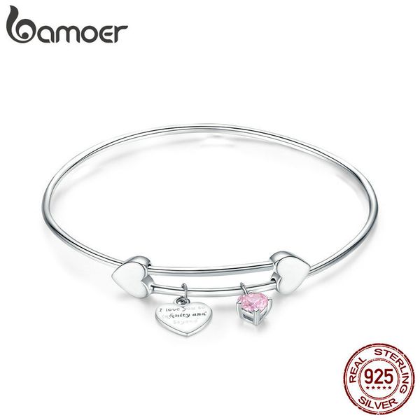 bamoer romantic authentic 925 sterling silver i love you love heart female bangles for women sterling silver jewelry scb124 1028, Black
bamoer romantic authentic 925 sterling silver i love you love heart female bangles for women sterling silver jewelry scb124 1028, Black