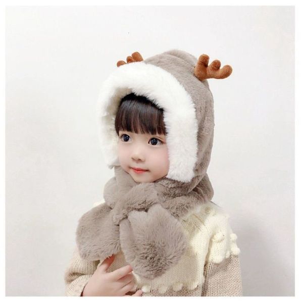 children's and boys' scarf one winter cartoon antler hat plush thickened ear capjtip, Red;brown
children's and boys' scarf one winter cartoon antler hat plush thickened ear capjtip, Red;brown