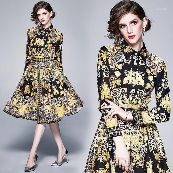 2020 runway dress retro printed women' dress fashion autumn dresses winter long sleeve cloth for woman casual plus size1, Black;gray
2020 runway dress retro printed women' dress fashion autumn dresses winter long sleeve cloth for woman casual plus size1, Black;gray