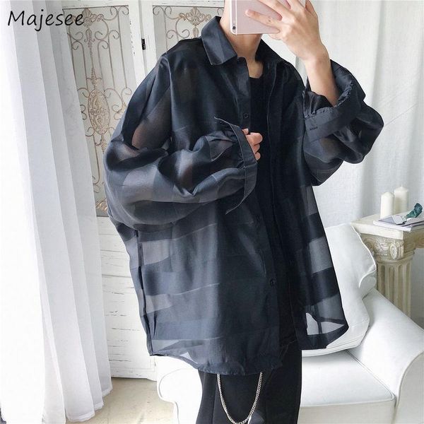 men shirts plaid loose korean harajku chic breathable mens simple all-match sun protection leisure male blouse ulzzang summer, White;black
men shirts plaid loose korean harajku chic breathable mens simple all-match sun protection leisure male blouse ulzzang summer, White;black