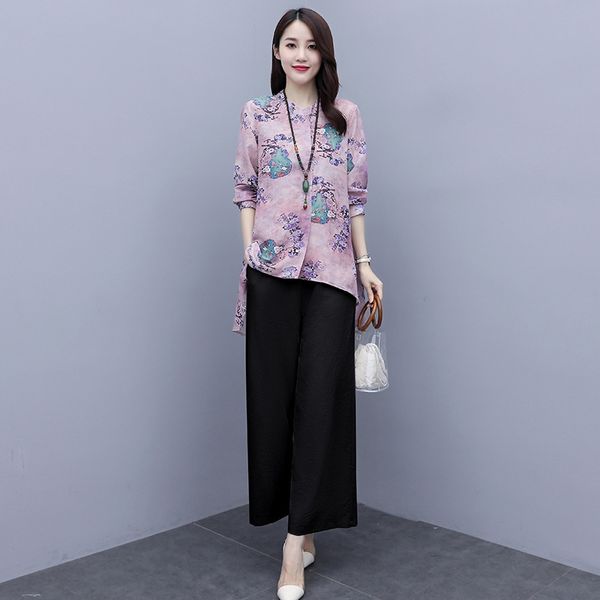 floral cotton linen wide leg suit women's autumn 2020 new casual literary large size suit pants suitwide leg pants suitloose plump mm l, Gray
floral cotton linen wide leg suit women's autumn 2020 new casual literary large size suit pants suitwide leg pants suitloose plump mm l, Gray