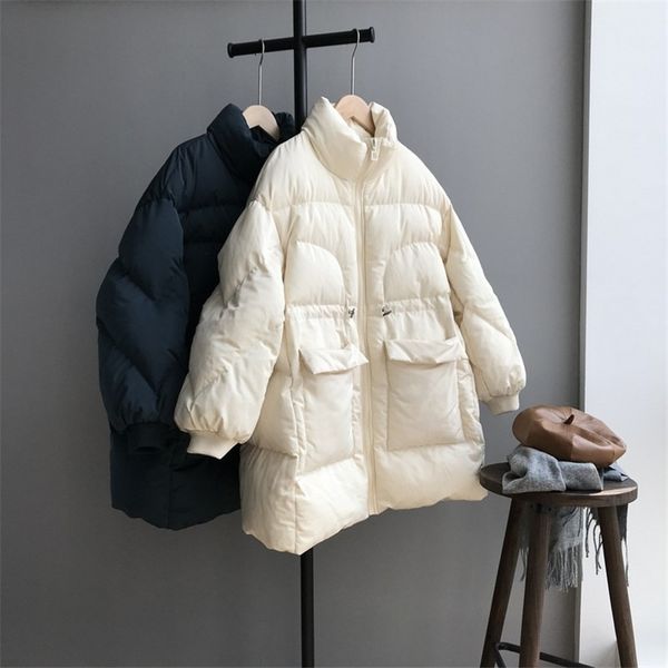 korean style loose padded parka pockets winter jacket women's zipper stand collar drawstring down jacket oversize coat outerwear y20102, Black
korean style loose padded parka pockets winter jacket women's zipper stand collar drawstring down jacket oversize coat outerwear y20102, Black