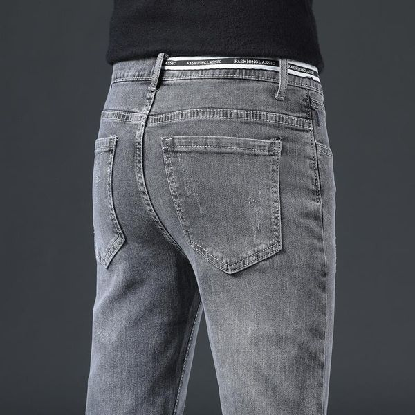 men's jeans 2021 spring autumn stretch solid casual slim fit teenagers student men cowboy leisure male youth trousers, Blue
men's jeans 2021 spring autumn stretch solid casual slim fit teenagers student men cowboy leisure male youth trousers, Blue