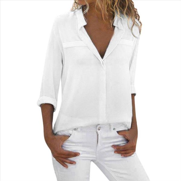 summer women shirts solid long sleeve blouse loose ladies v neck office work shirt female solid female clothing, White
summer women shirts solid long sleeve blouse loose ladies v neck office work shirt female solid female clothing, White