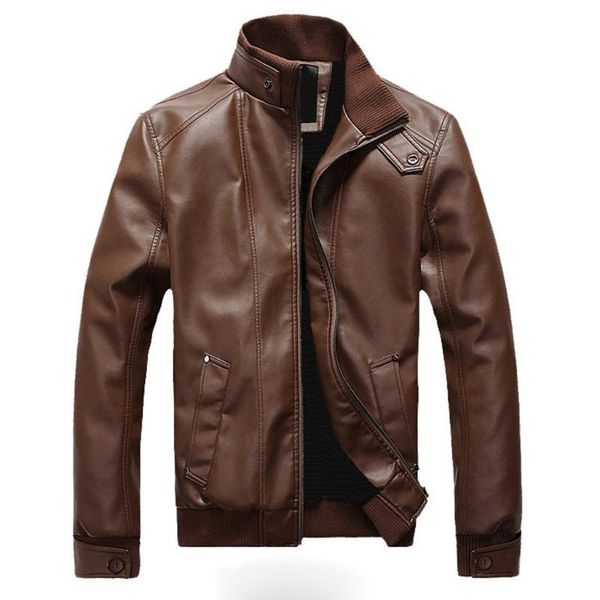 2020 men winter leather jacket biker motorcycle zipper long sleeve coat blouses solid stand collar jacket jaqueta masculina, Black;brown
2020 men winter leather jacket biker motorcycle zipper long sleeve coat blouses solid stand collar jacket jaqueta masculina, Black;brown