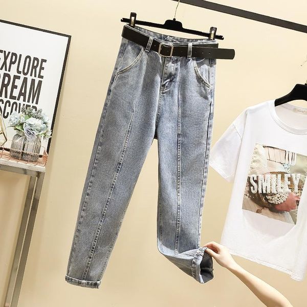 song pi dai kua ku high-waisted loose harun luo bu ku nine light jeans female dad pants straight pants1, Blue
song pi dai kua ku high-waisted loose harun luo bu ku nine light jeans female dad pants straight pants1, Blue