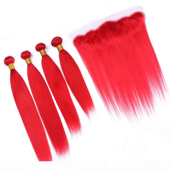 peruvian bright red human hair 4 bundles with frontal closure red color straight virgin hair lace frontal 13x4" with weaves pure red co, Black;brown
peruvian bright red human hair 4 bundles with frontal closure red color straight virgin hair lace frontal 13x4" with weaves pure red co, Black;brown