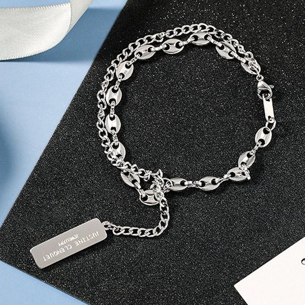 aitiei new coffee beans bracelet link double chain for men women stainless steel cuban extension chain fashion hip hop jewelry, Black
aitiei new coffee beans bracelet link double chain for men women stainless steel cuban extension chain fashion hip hop jewelry, Black
