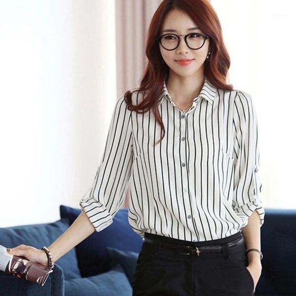 casual loose women shirts 2019 autumn new fashion collar blouse long sleeve buttons stripe shirt women streetwear#g41, White
casual loose women shirts 2019 autumn new fashion collar blouse long sleeve buttons stripe shirt women streetwear#g41, White